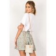 thumbnail image 5 of Womens High Waist Floral Print A Line Short Skirt with Ruffled Hem Elegant Summer Skirt Green Floral M, 5 of 9