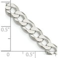 thumbnail image 4 of Sterling Silver 6.8mm Flat Curb Chain (18 X 6.8) Made In Italy qlb180-18, 4 of 5