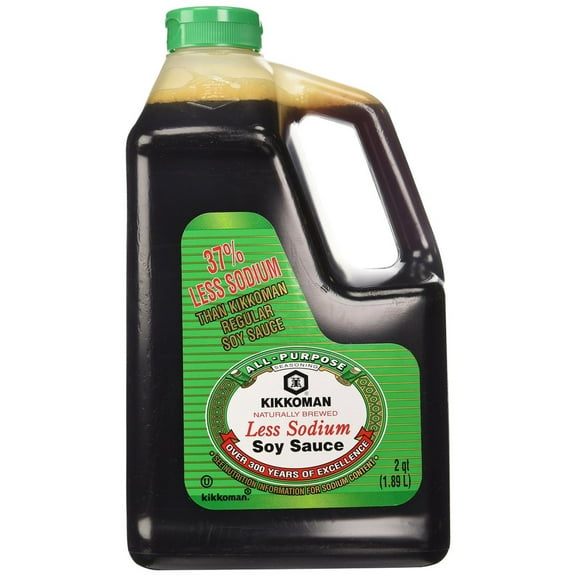 Kikkoman Less Sodium Soy Sauce, 0.5 Gal - Case of 6