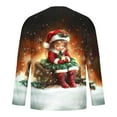 thumbnail image 4 of Yusimy Men's Christmas Print T-Shirt Long Sleeve Round Neck Pullover Top Holiday Festive Casual Streetwear vibes, 4 of 5