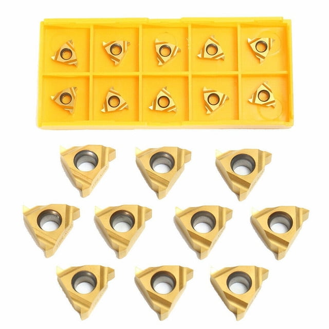 10Pcs 11Er A60 Bp010 Carbide Inserts Blades For Thread Machining Turning Tool Boring Bar Blade Metalworking Accessories