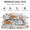 thumbnail image 4 of Quilt Set King Size (92" x104"), 3-Piece, King Size Quilt with 2 Pillow Shams - Soft and Lightweight, Boho Reversible Bedding Bedspread Coverlet Set, Floral King(92"x104"), 4 of 8