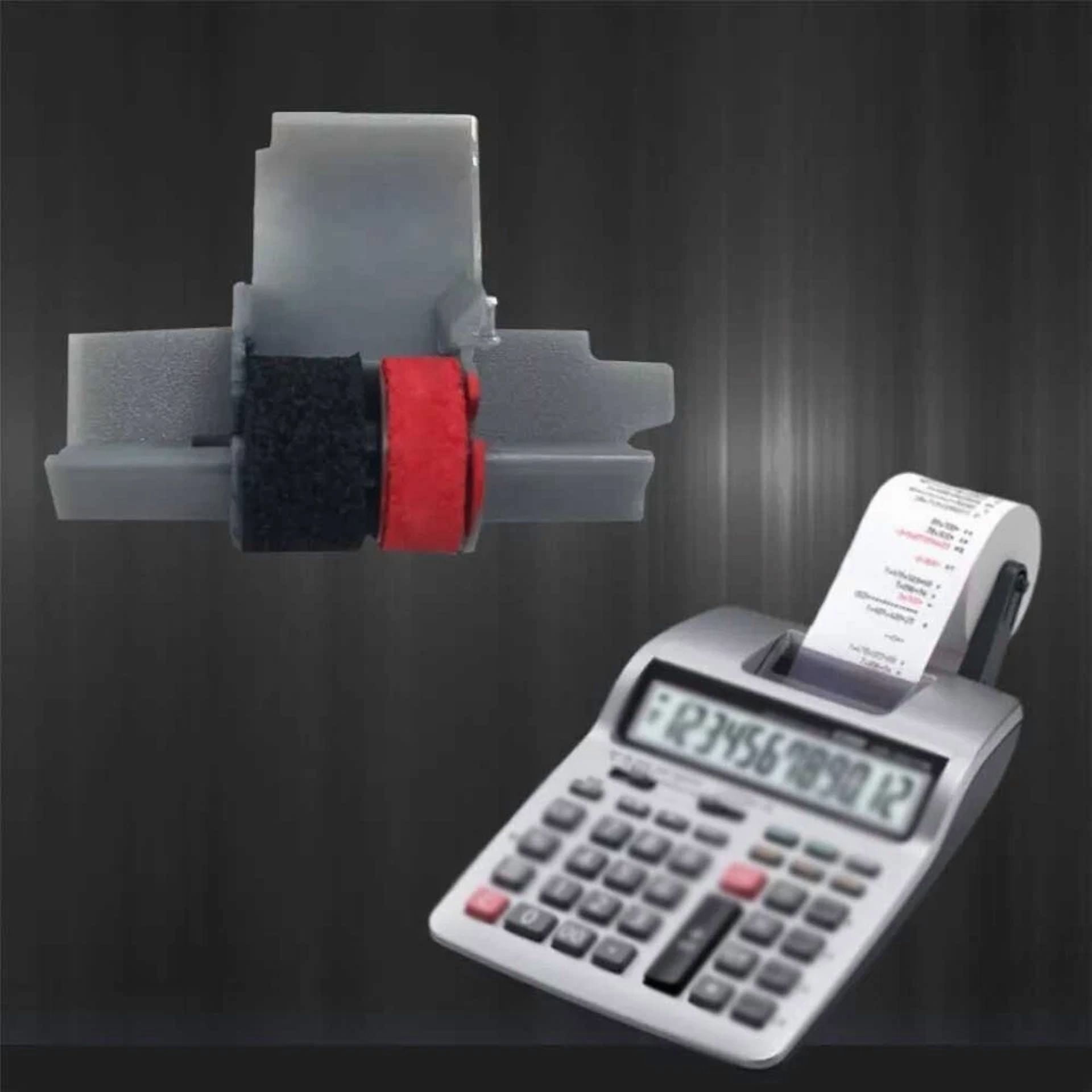 KLYNE- 12Pcs Ir-40T Black & Red Calculator Ink Rollera For Cp13 Nr42 Ir40T Sharp Casio
