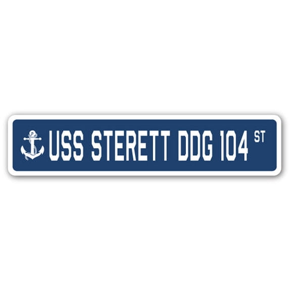 USS STERETT DDG 104 Street Sign us navy ship veteran sailor gift