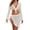 White, variant on qucoqpe Women 4 Piece Swimsuit Cover Up Long Sleeve V-Neck Crop Top Mini Wrap Skirt Beach Vacation Sets