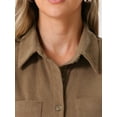 thumbnail image 5 of DARING DIVA Women's Corduroy Sets 2 Piece Long Sleeve Shirt and Pants Set XS Brown, 5 of 6