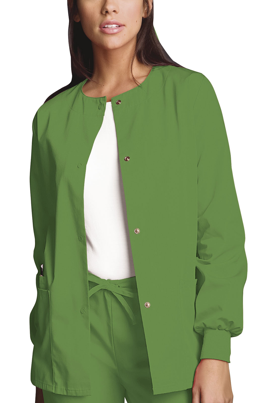 Cherokee Workwear Women Scrubs Warm Up Jacket, Snap Front, 4350, XXS