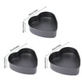 thumbnail image 3 of Heart-Shaped Metal Springform Cake Pan, Removable Bottom with Clasp, Durable Baking Tool for Cheesecakes/Layer Cakes, 3 of 4