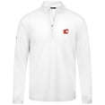 thumbnail image 2 of Men's Levelwear White Calgary Flames Heron Insignia Core Quarter-Zip Jacket, 2 of 3