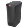 thumbnail image 3 of Rubbermaid Commercial Slim Jim Black 24G End Step Can 24 gal Capacity - 32" Height x 15.9" Width - Resin, Poly, Plastic - Black, 3 of 4