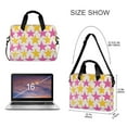 thumbnail image 3 of FORMRS 16" Laptop Bag Carrying Sleeve Case with Handle Travel Shoulder Briefcase, Yellow Pink Stars, 3 of 8