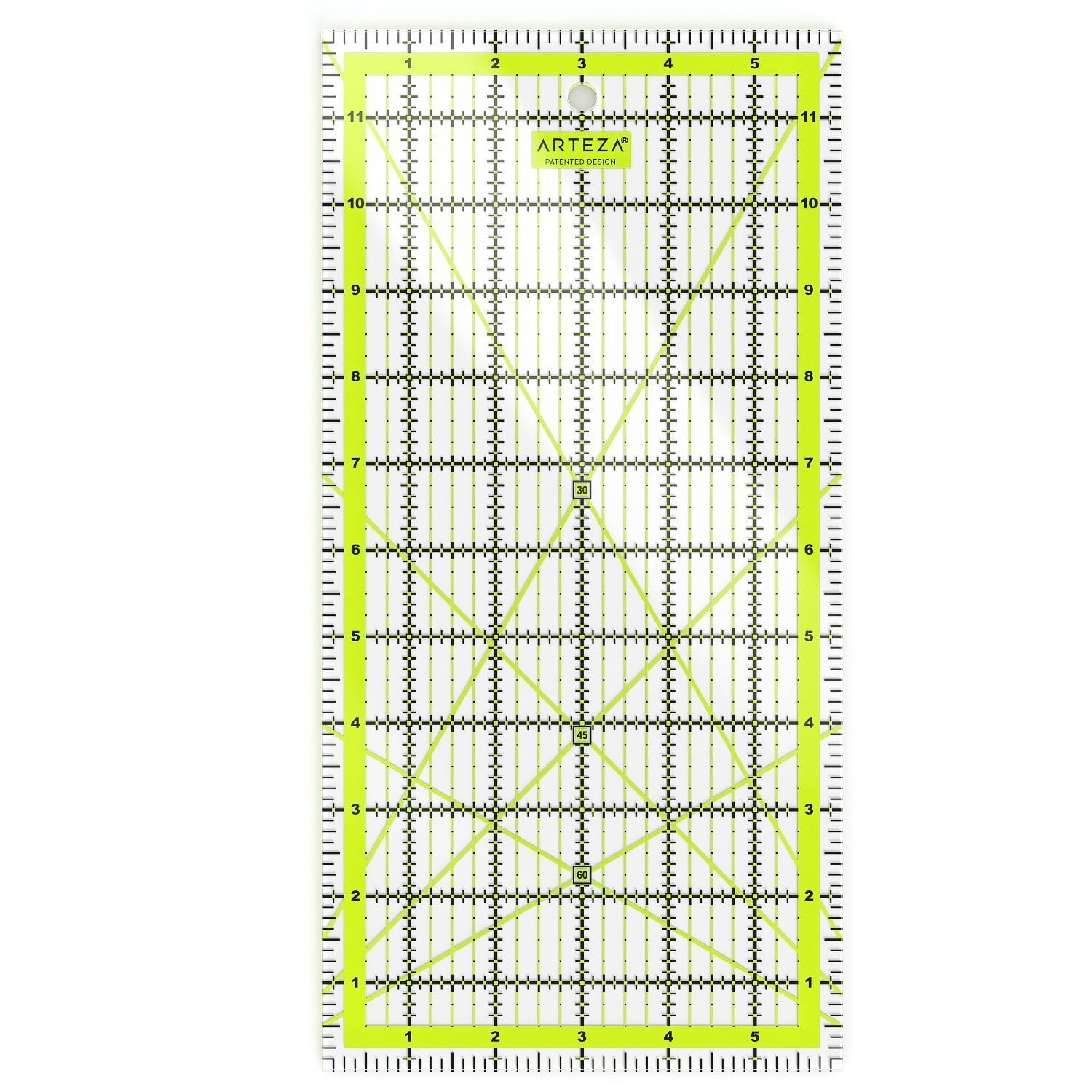 Arteza Acrylic Quilter Ruler, 6"x12"