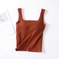 thumbnail image 2 of Hrsba Womens Camisole Tank Tops,Solid Color Crew Neck Lace Sleeveless Tank Top with Built In Fixed Bra for Outer Wear and Daily Layering, 2 of 3