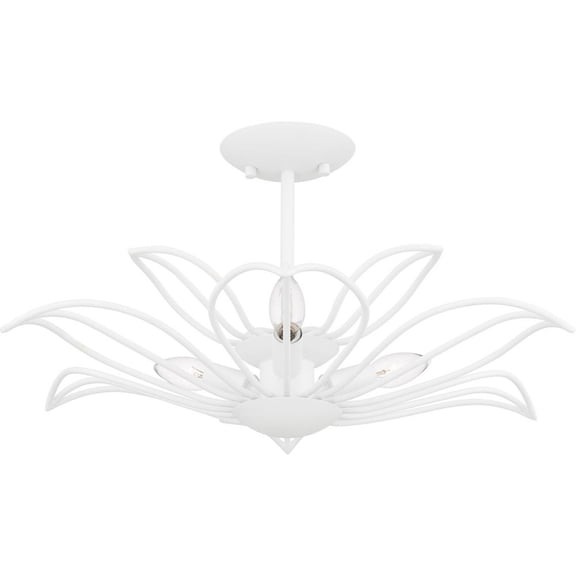TLH1722SW Quoizel Lighting Tallulah - 3 Light Semi-Flush Mount-11.25 Inch Tall and 22 Inch Wide