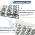 thumbnail image 5 of Decorative Throw Pillow Covers Set of 2 Black Pillow Covers 20x20 inch Throw Pillow Cases Linen Square Pillow Case,Farmhouse Outdoor Modern Botanical Pillow Covers for Couch Sofa Living Room, 5 of 6
