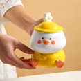 thumbnail image 1 of Taza de café de cerámica 3D con cuchara y tapa, taza de pato amarillo divertida taza de café Kawaii, taza de animal para té con leche, capuchino, linda idea de regalo, 1 of 4
