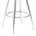 thumbnail image 4 of Armen Living Justin Tabouret de Comptoir Pivotant Moderne en Similicuir et Métal 26 Pouces Gris, 4 of 4