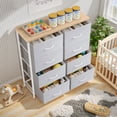 thumbnail image 7 of Dresser, Betcozy Storage Organizer with 8 Drawers for Bedroom, Chest of Drawers with Sturdy Metal Frame, Wood Tabletop for Closet, Nursery, Light Gray, 7 of 7
