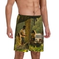 thumbnail image 2 of Outer Banks Men's Short Pajama Pants Lightweight Daily Lounge Shorts Bottoms Sleepwear Cozy Soft Home Pajama Pants Shorts, 2 of 9