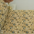 thumbnail image 2 of Fabdivine 102x112 Inch Elegant Handmade Floral Printed Bedding 100% Cotton King Size Bedsheet with 2 Pillow Covers Home Décor for Bedroom, Living Room (Kundanvan-Yellow-Grey), 2 of 7