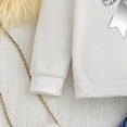 thumbnail image 5 of Toddler Baby Girls Outfits 24 Months 2T 3T 4T 5T 6T 7T Girls Fall Winter Clothes Toddler Girls Ruffle Long Sleeve Cute Top Jeans Bell-bottomed Pants 2PCS Set White Size 6-7 Years, 5 of 9