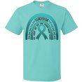 thumbnail image 3 of Inktastic Ovarian Cancer Survivor Teal Ribbon Rainbow T-Shirt, 3 of 5