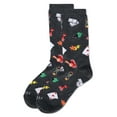 thumbnail image 3 of MeMoi Women's Games Bamboo Crew Socks - Womens - Female, 9-11, Dark Gray Heather, 3 of 3