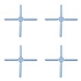 thumbnail image 1 of Folding Cross Pad Gray, Foldable Silicone Heat Insulation Mat Multi Color Shaped Pot Mat & Dining Mat Creative Non Heat for Kitchen, Cross Pad *1 Piece *4, 1 of 5