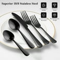 thumbnail image 6 of AMBLER 30 Piece Black Silverware Set for 6, Stainless Steel Knife Fork Spoon for Home Kitchen Restaurant, 6 of 7