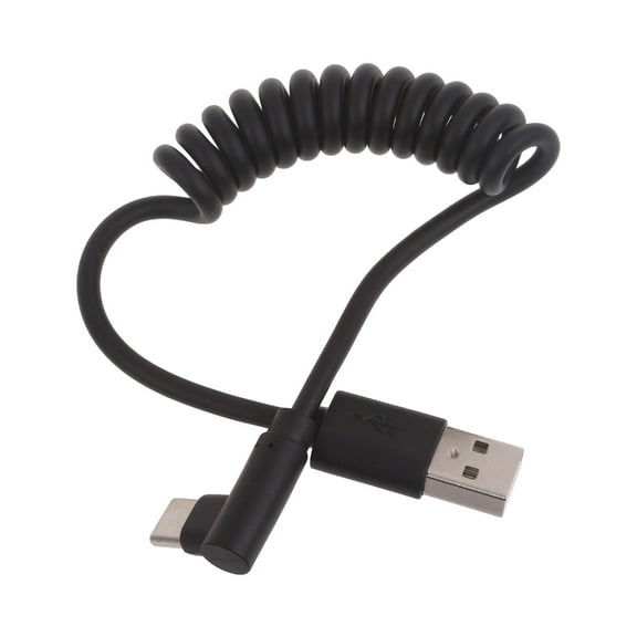 Yokua Type C to USB Spirals Coiled Adapter Cable Spring Telescopic Data Sync Charger