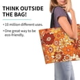 thumbnail image 2 of Balery Hippie Flower Bolsa Tote Estilo Estético con Cremalleras, Bolsa de Hombro, Bolsa de Compras Grande y Plegable, 2 of 8