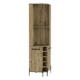 thumbnail image 2 of Beige Corner Bar Cabinet With Two Shelf Details, Independent Door Cabinets, Five Built-in Wine , Four Interior Shelves Shelves, Storage Cabinet, Inner, 2 of 6