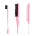 thumbnail image 3 of Kit de Coiffure Professionnel : Ensemble 3 Pcs Violet avec Peigne Taquinant, Peigne à Queue d'Acier & Brosse Double Sourcils/bordure pour Volume & Précision, 3 of 6