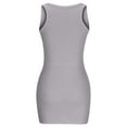 thumbnail image 7 of Womens Sleeveless Ribbed Dress Stretch Tank Dresses for Women Crew Neck Basic Solid Color Going out Sundresses (XX-Large, Gray), 7 of 7