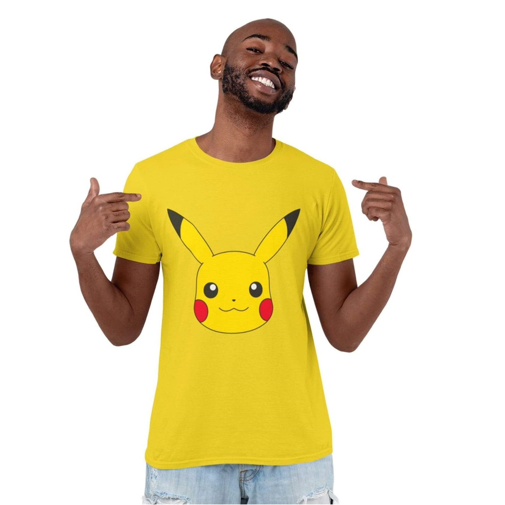 Pokemon Mens Pikachu Face T Shirt Walmart Com Pokemon Mens Pikachu Face T Shirt Walmart Com