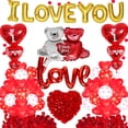 thumbnail image 4 of Kit de decoración de globos para el día de San Valentín con pétalos de rosa de seda roja, 4 of 5