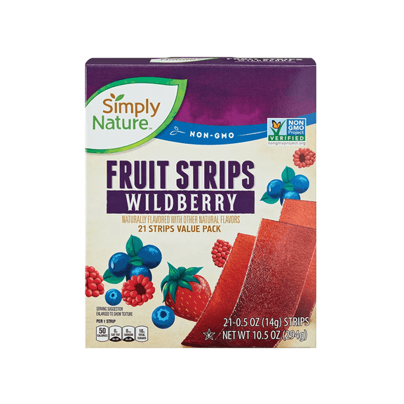 Simply Nature Fruit Strips, Wildberry, 21 ct