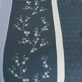 thumbnail image 3 of Chezmoi Collection Linnea 7-Piece Luxury Blue Cherry Blossom Floral Embroidery Bedding Comforter Set, Full, 3 of 8