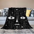thumbnail image 2 of Shangniulu  starry flannel sofa blanket gift for Women Girls Mom, Space Psychedelic Decoration for Home Bedroom Living Room Office Dorm, Soft Comfort Lightweight Throw Blankets Black Twin 60"x80", 2 of 6