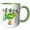 Green/White, variant on 3drose, Bbq Dinner Funny Alligator Gator Cartoon, 11oz Two-tone Black Mug