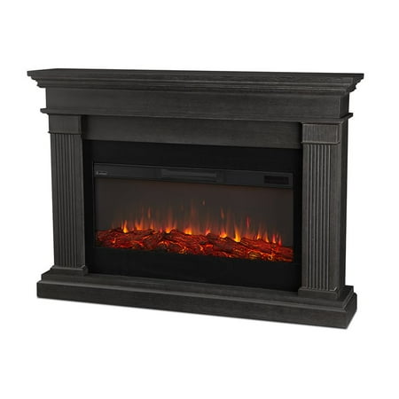 

Bowery Hill Traditional Solid Wood Electric Fireplace in Gray