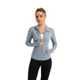 thumbnail image 3 of Women’s Slim-Fit Athletic Zip-Up Jacket with Thumbholes - Lightweight, Breathable, and Stylish, 3 of 6