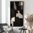 thumbnail image 4 of Large Framed Canvas Art for Living Room Wall Decor, Abstract Geometric Canvas Print for Bedroom Decoration - 60"x30" Black Framed, 4 of 6