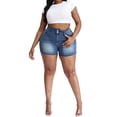 thumbnail image 6 of Gocolloa Plus Size Jean Shorts for Curvy Women Stretchy 3.5" Inseam Comfort High Waisted Denim Shorts Royal Blue 22W, 6 of 6