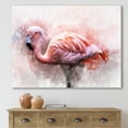 thumbnail image 2 of Designart ' Abstract Portrait of Pink Flamingo V ' Farmhouse Canvas Wall Art Print, 2 of 4
