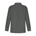 thumbnail image 6 of Wiyuqeen Womens Plus Sized Button Down T-shirts Basic Gauze Cotton Linen Dressy Shirts Long Sleeve Oversized Boyfriend Solid Tunic Tops with Pockets, 6 of 7