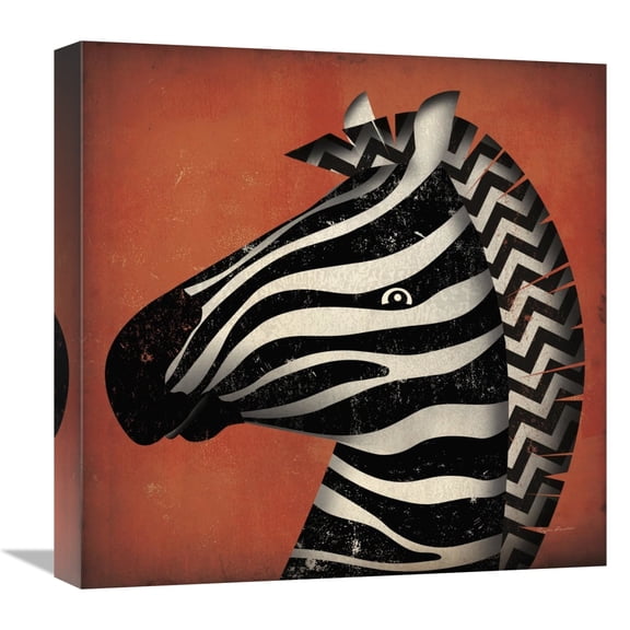 Global Gallery's 'Zebra Wow' By Ryan Fowler Stretched Canvas Wall Art