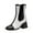 White, variant on Bmisegm Ladies Fashion Colorblock Leather Face Square Toe Back Zip High Heel Boots Shoes Boots for Women White 7.5