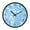 Light Blue Background Flowers, variant on Voice Activated Clock with Glow Light 12 Inch Large Silent Wall Clock Battery Operated for Home Decor Cute Floral Pastel