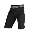 thumbnail image 4 of Ceisia Men Multi Pocket Ripstop Cargo Shorts Elastic Waistband Drawstring Outdoor Workwear Casual Bottoms Black XXXXL Gift, 4 of 7